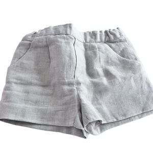Nanos boys neutral tan linen shorts size 18 months
